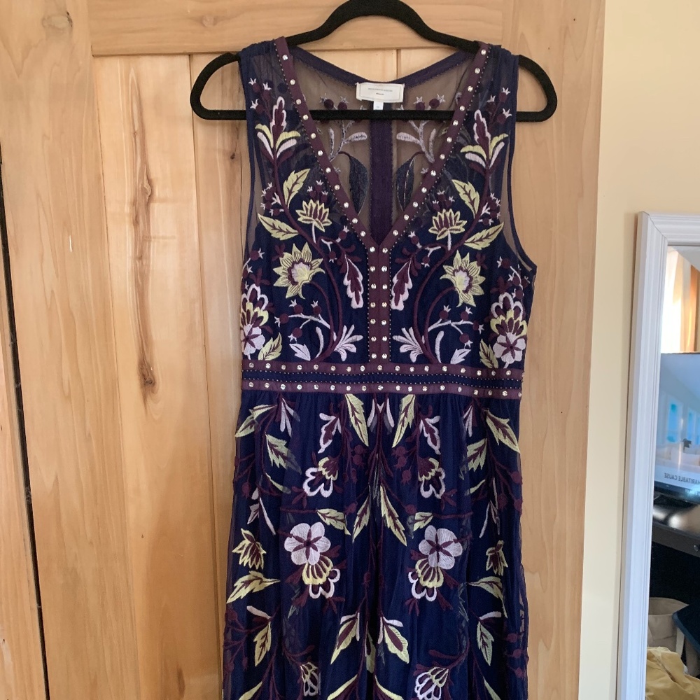 Moulinette Souers Embroidered Alicante Cocktail Dress sz 10